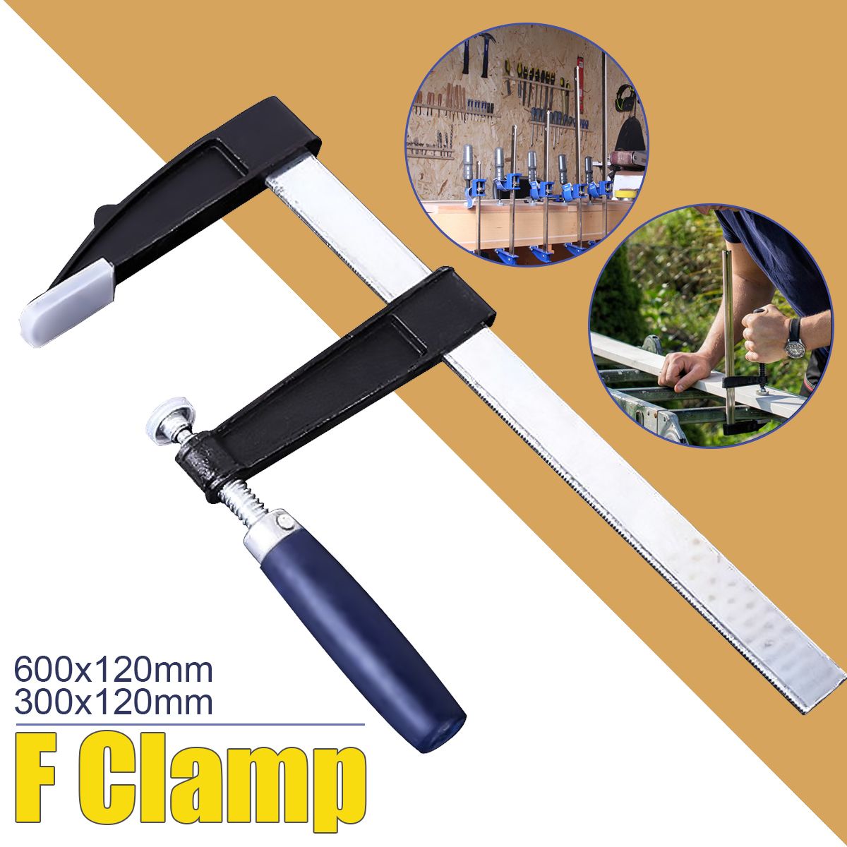 50-x-150mm-Heavy-Duty-F-Clamp-Bar-Woodworking-Clamp-Clamping-Carpenter-Tool-1360435