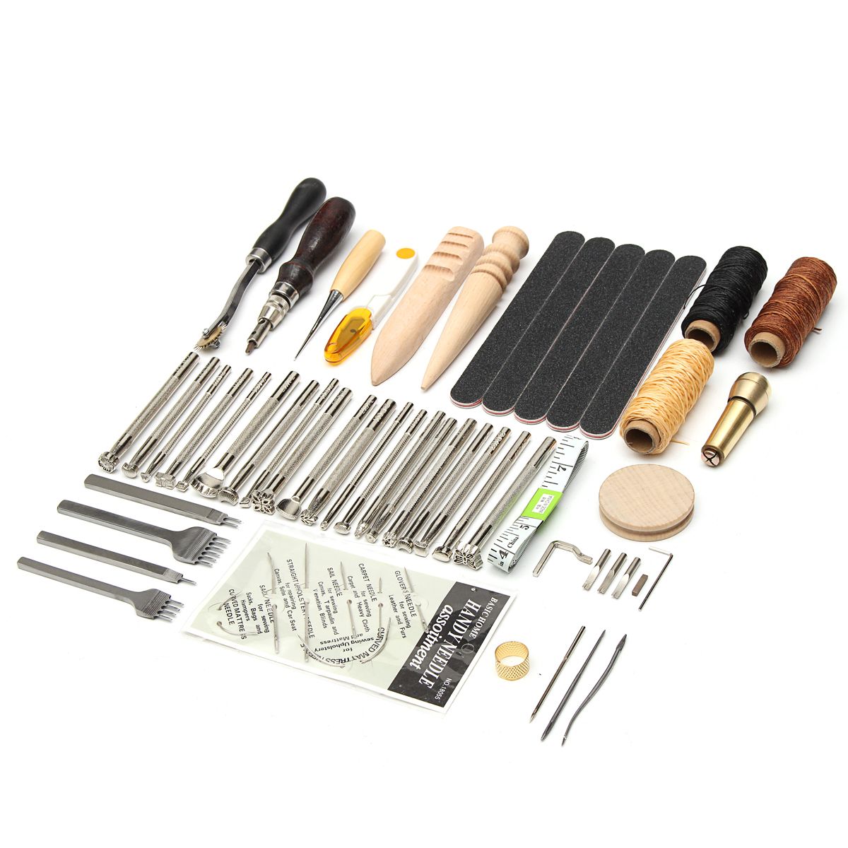 59Pcs-Leather-Craft-Hand-Tools-Kit-For-Hand-StitchingSewing-Stamping-Set-1164656