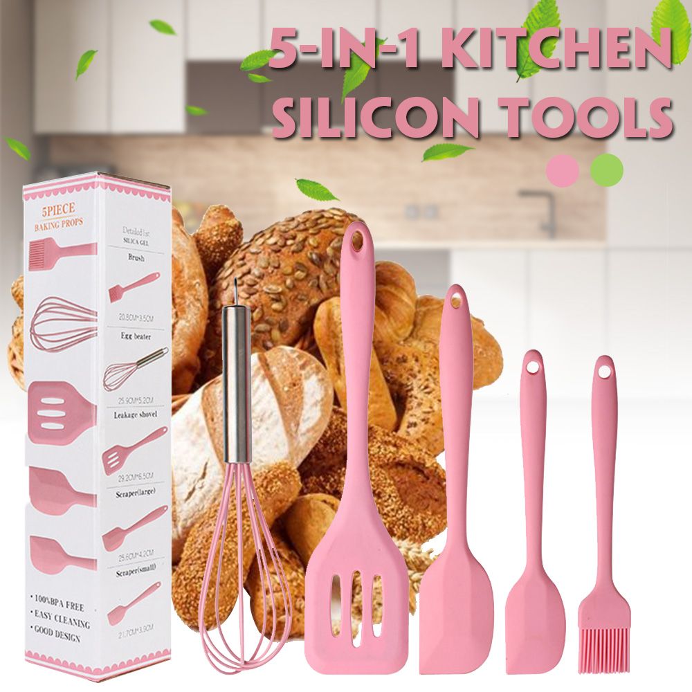 5pcs-kitchen-Utensil-Set-Silicone-Cake-Cream-Spatula-Mixing-Scraper-Baking-Tool-1691795