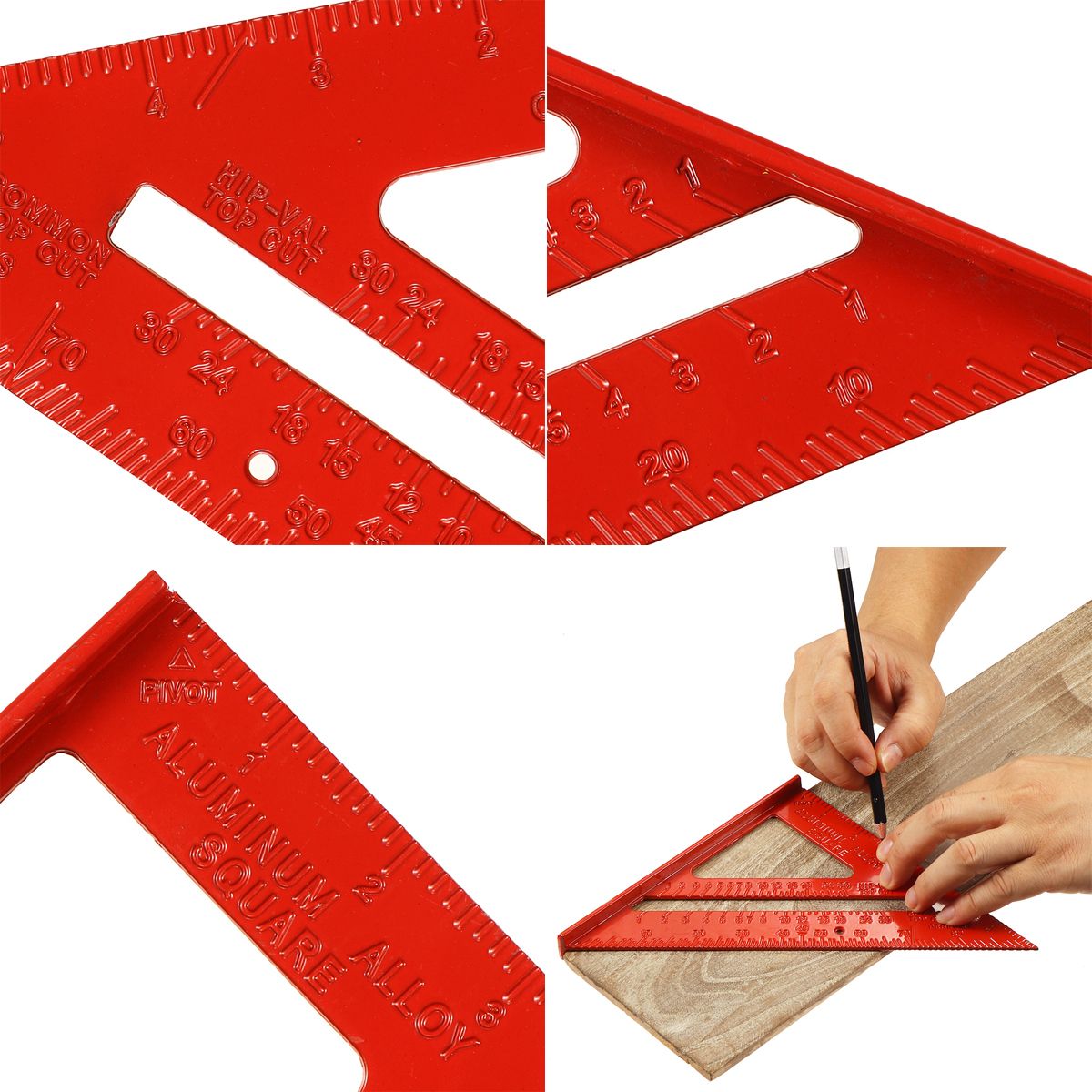 7quot12quot-Die-cast-Aluminum-Triangle-Ruler-Metric-Imperial-Meter-Square-Protractor-Ruler-Tools-1748517