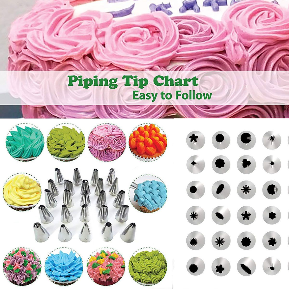 83PCS-Cake-Decorating-Tools-Set-DIY-Cake-Piping-Tips-Turntable-Rotating-Cake-1713938