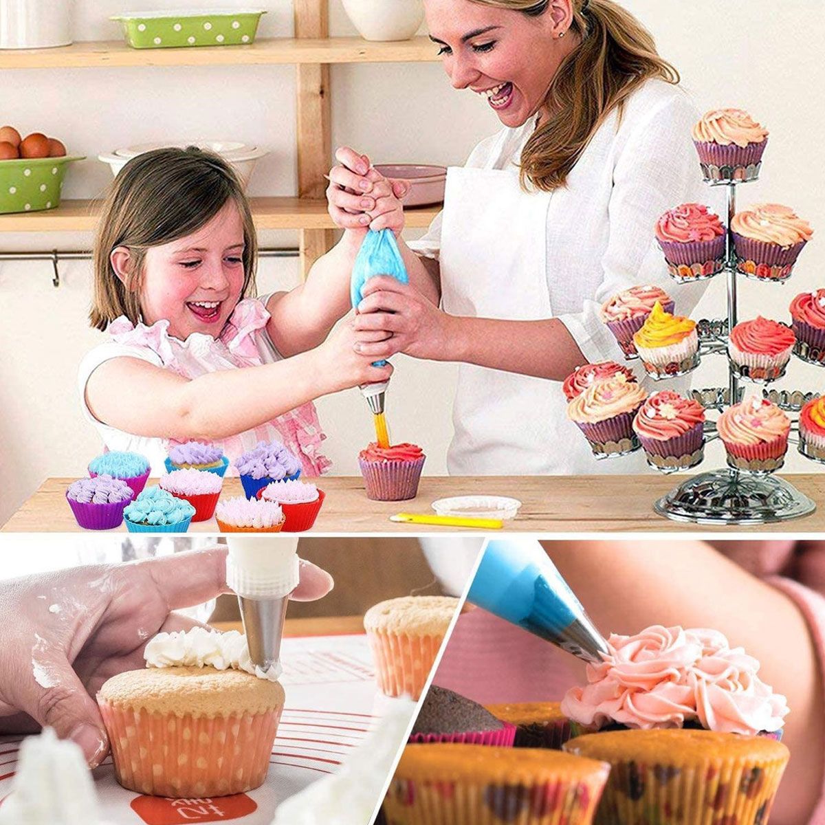 83PCS-Cake-Decorating-Tools-Set-DIY-Cake-Piping-Tips-Turntable-Rotating-Cake-1713938