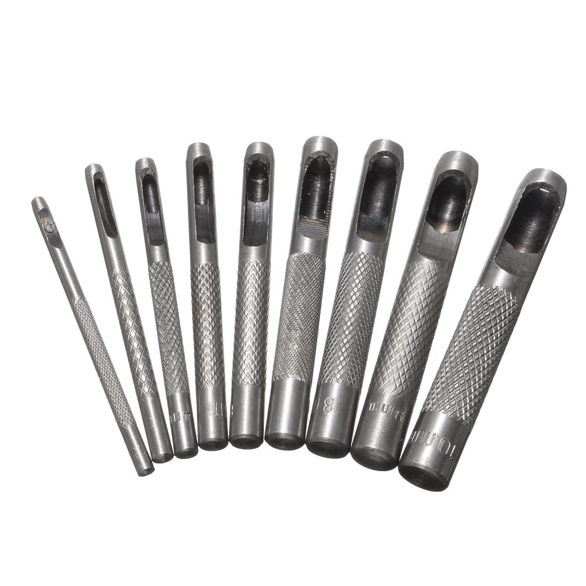 9Pcs-90mm-Carbon-Steel-9-Shaped-Hole-Punch-Craft-Leather-DIY-Tool-1090187