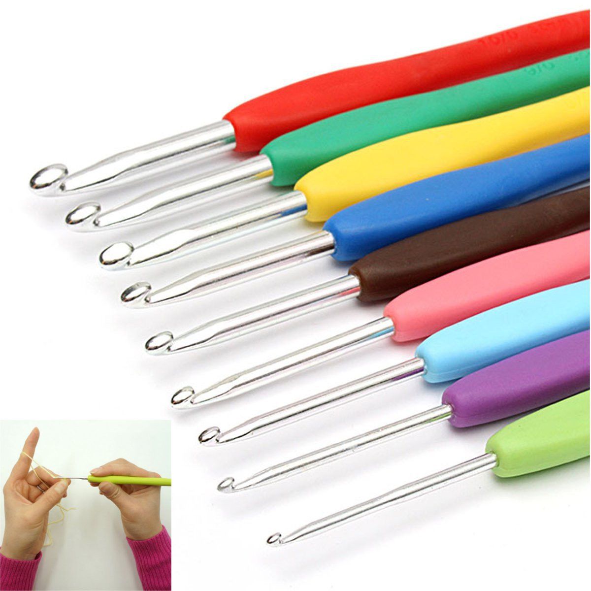 9Pcs-Multicolor-Aluminum-Crochet-Hooks-Knitting-Needles-Craft-Set-with-Plastic-Handle-1112298