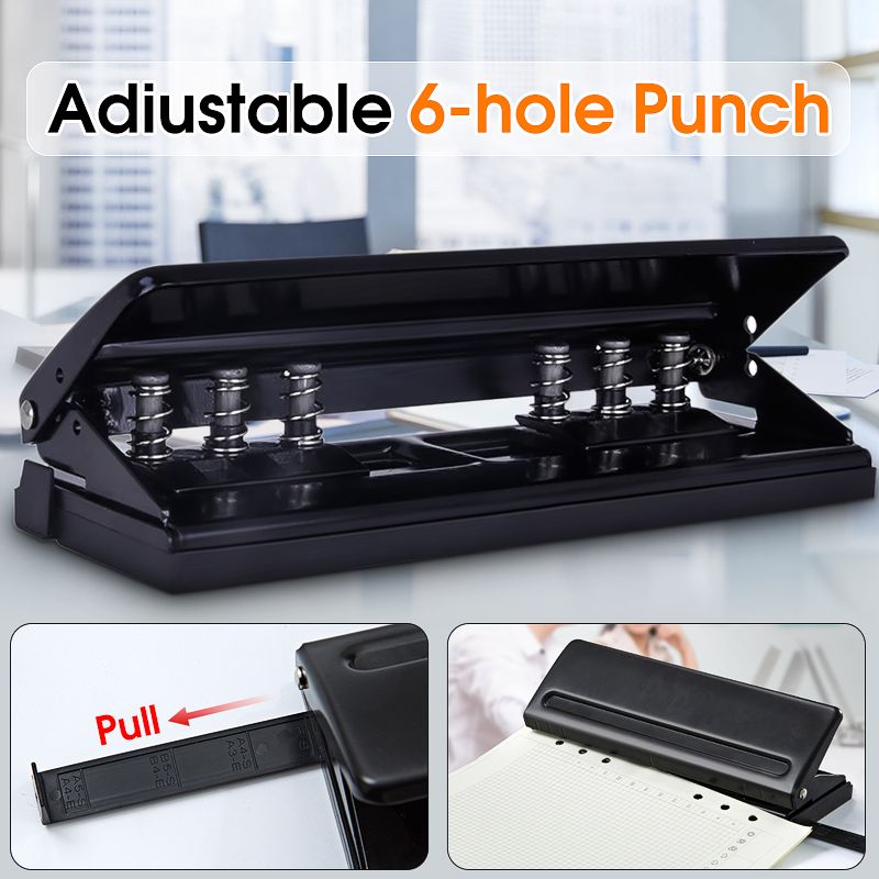 Adjustable-6-Holes-Punch-Loose-leaf-Diaries-Organizers-Paper-Punch-Staplers-1264919