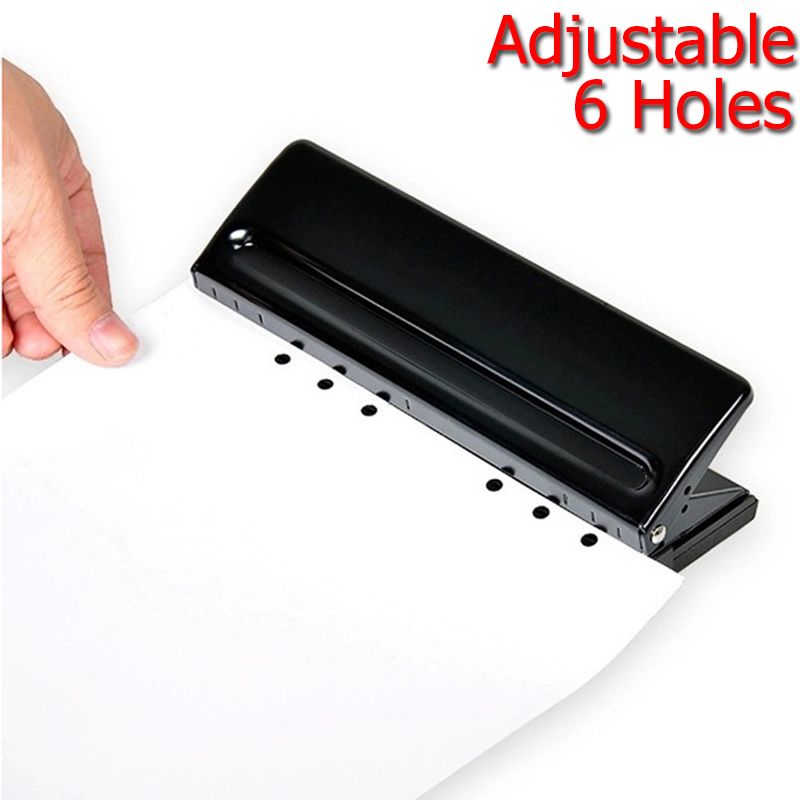 Adjustable-6-Holes-Punch-Loose-leaf-Diaries-Organizers-Paper-Punch-Staplers-1264919