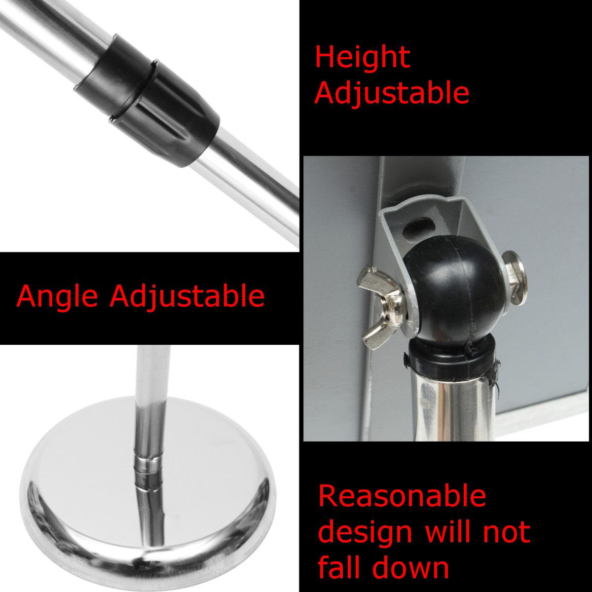 Adjustable-A4-Metal-Display-Pedestal-Sign-Floor-Holder-Stand-Poster-Silver-HQ-1384340