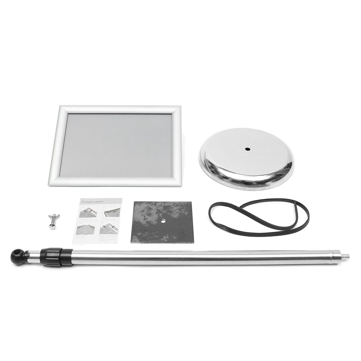 Adjustable-A4-Metal-Display-Pedestal-Sign-Floor-Holder-Stand-Poster-Silver-HQ-1384340