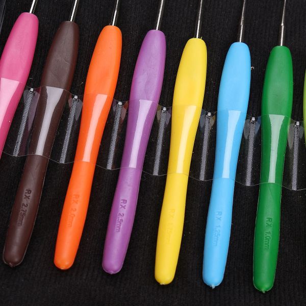 Aluminium-Crochet-Hooks-Yarn-Plastic-Handle-Knitting-Needles-Set-Weave-Kit-1144808