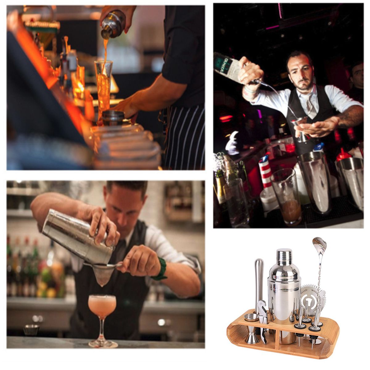 Cocktail-Shaker-Set-Mixer-Martini-Spirits-Bar-Spoon-Tongs-Jigger-Strainer-Stand-1722165