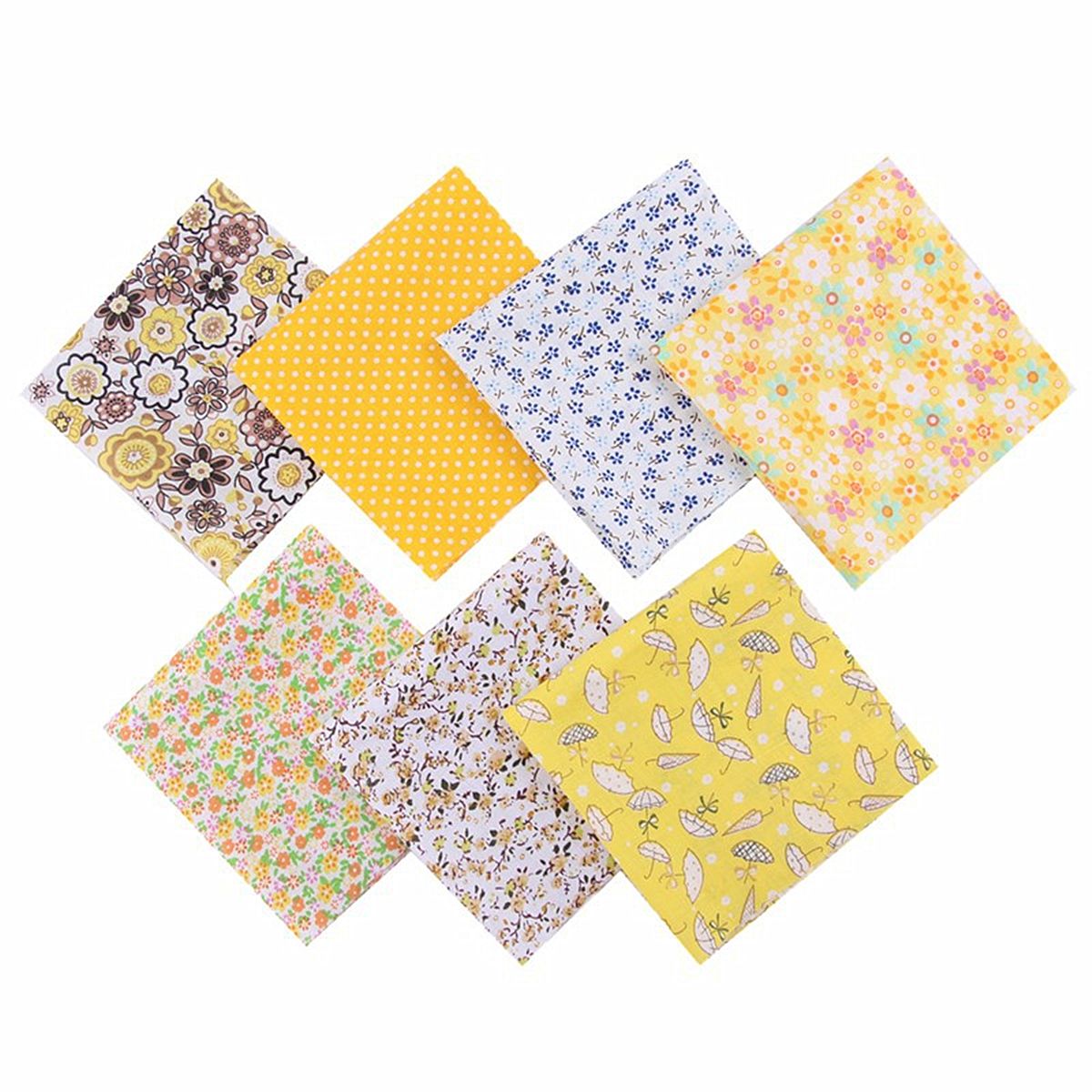 DIY-7PCS-Quilting-Bundle-Patchwork-Cotton-Fabric-Handmade-Sewing-Crafts-Floral-1691620