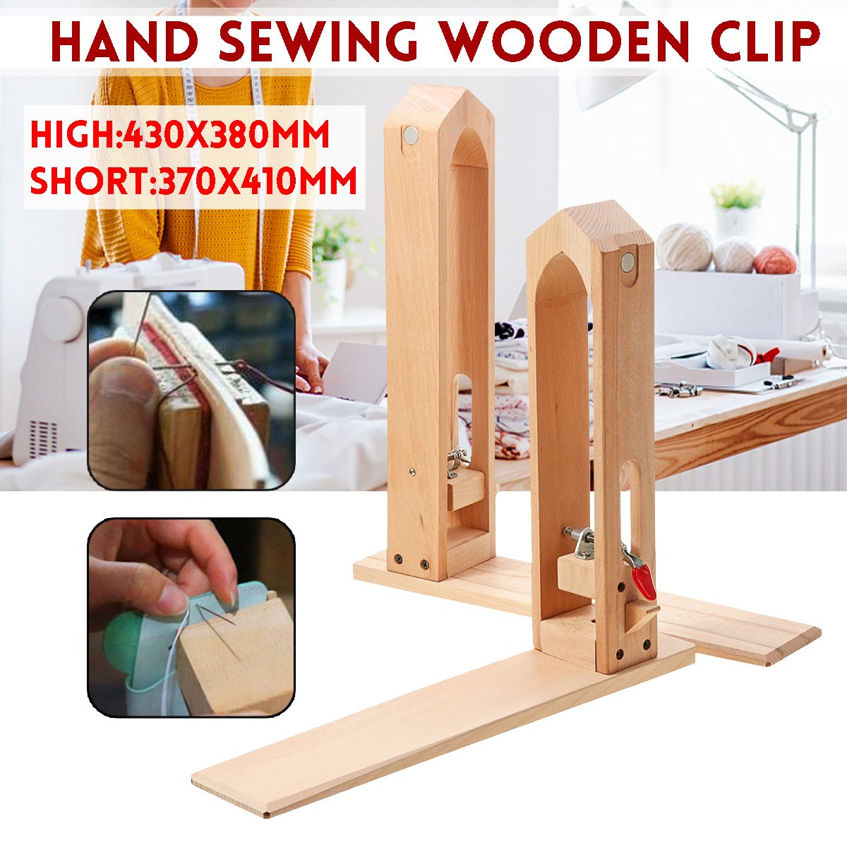 Leather-Craft-Sew-Wooden-Clip-Stitching-Hand-Adjustable-Clamp-DIY-Essential-Tool-1715170