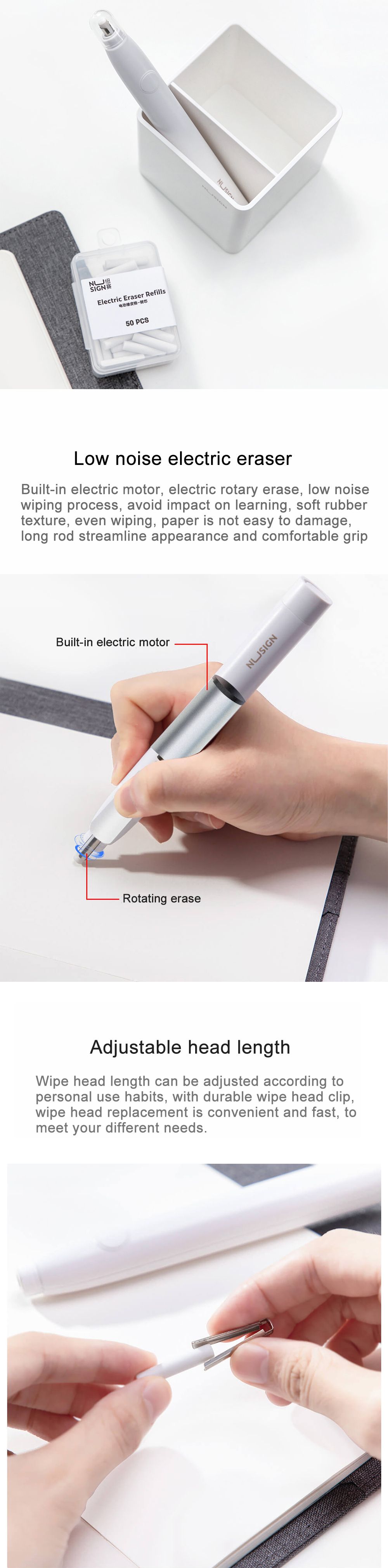 NUSIGN-Smart-Fashion-Electric-Stationery-Set-NSYP002-White-Electric-Pencil-Sharpener--Desktop-Cleane-1540146