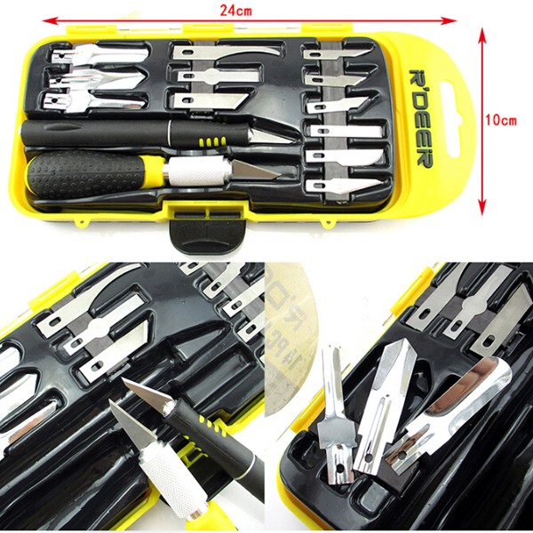 RDEER-RT-M114-14Pcs-Multifunction-Hand-Graver-Chisel-Hobby-Craft-Wood-Carving-Tool-Set-1026147