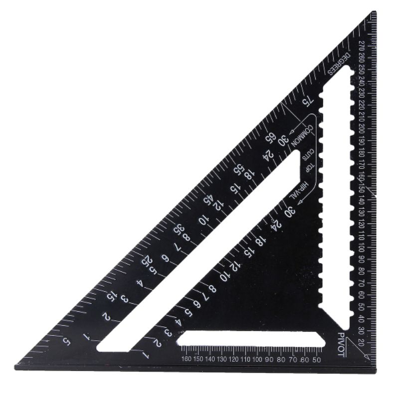 Raitool-AR01-43X30X30cm-Metric-Aluminum-Alloy-Triangle-Ruler-Black-Triangular-Ruler-1134955