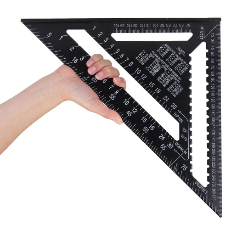 Raitool-AR01-43X30X30cm-Metric-Aluminum-Alloy-Triangle-Ruler-Black-Triangular-Ruler-1134955