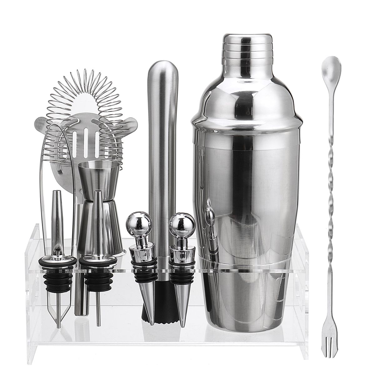Stainless-Steel-Cocktail-Shaker-Set-11-Piece-Kit-Set-For-Pub-Bar-Home-Party-Tool-1707579