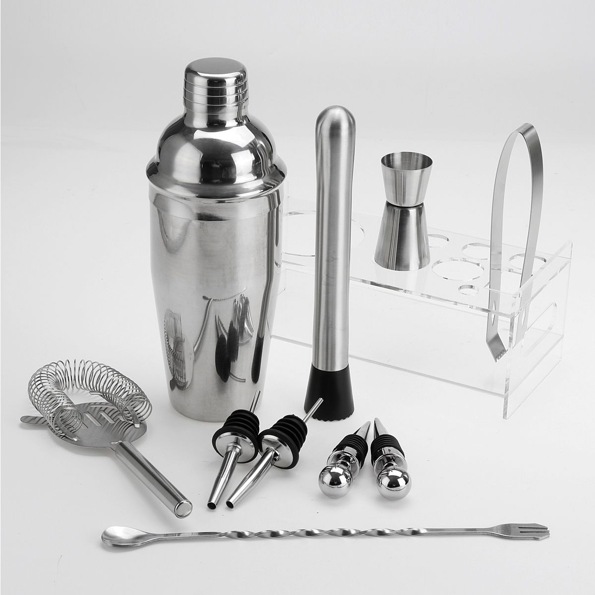 Stainless-Steel-Cocktail-Shaker-Set-11-Piece-Kit-Set-For-Pub-Bar-Home-Party-Tool-1707579