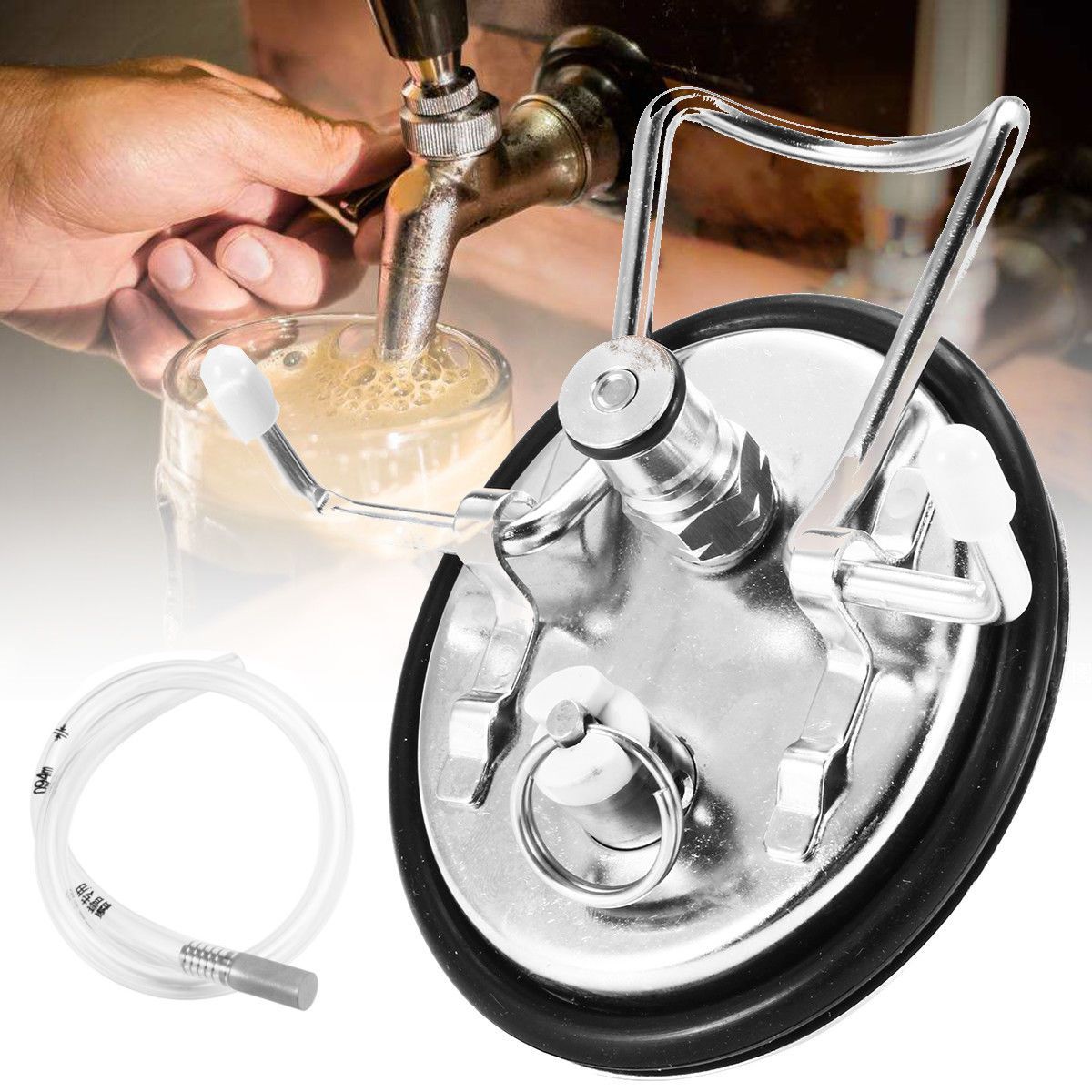 Stainless-Steel-Keg-Lid-Replacement-Kit-Beer-Keg-Home-Brew-Tools-Kit-Bar-Accessory-With-Hose-1385788
