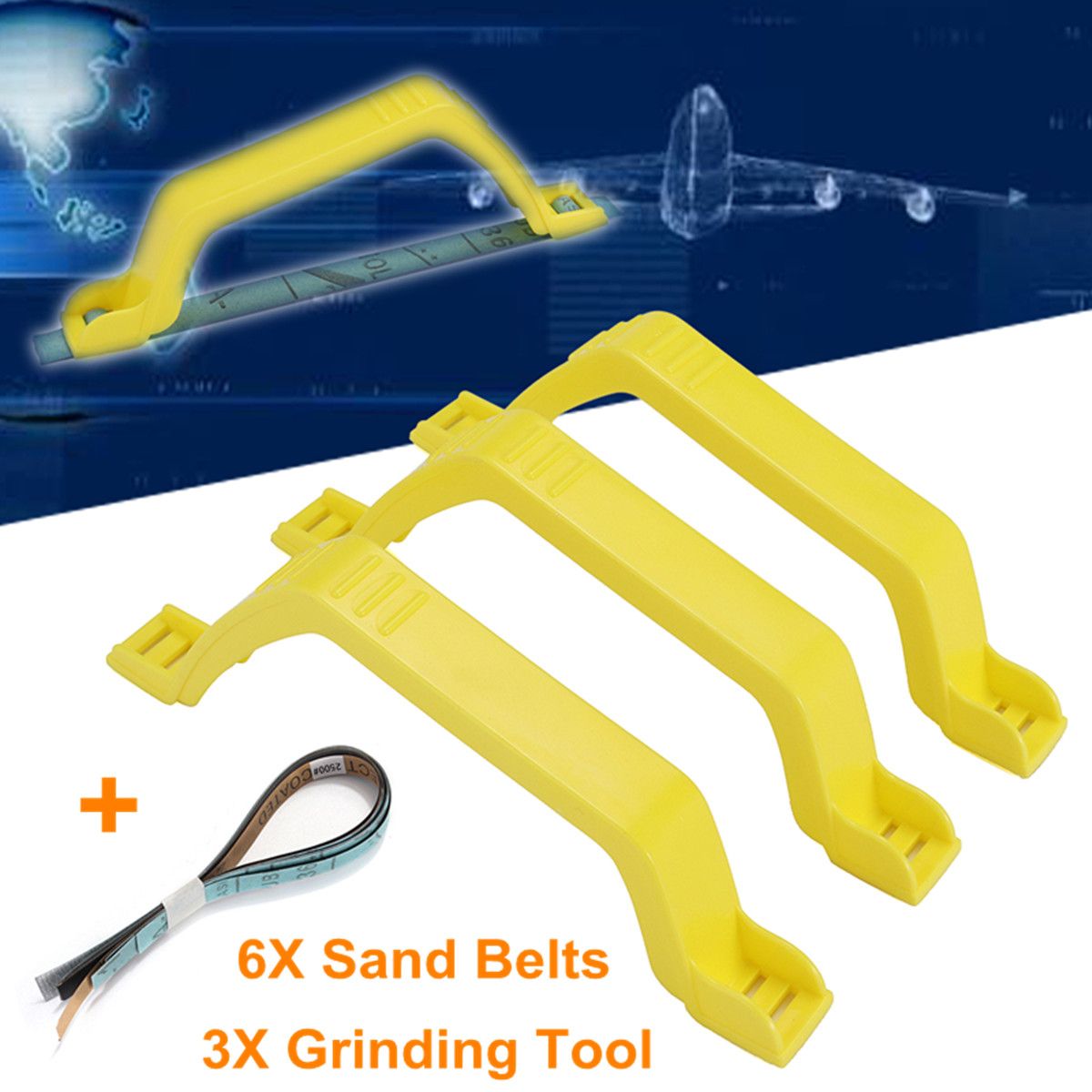 U-STAR-3Pcs-Sanding-Polish-Grinding-Tools-Bow-Handle-Modeling-Holder-6Pcs-Sandpaper-Kit-1388635
