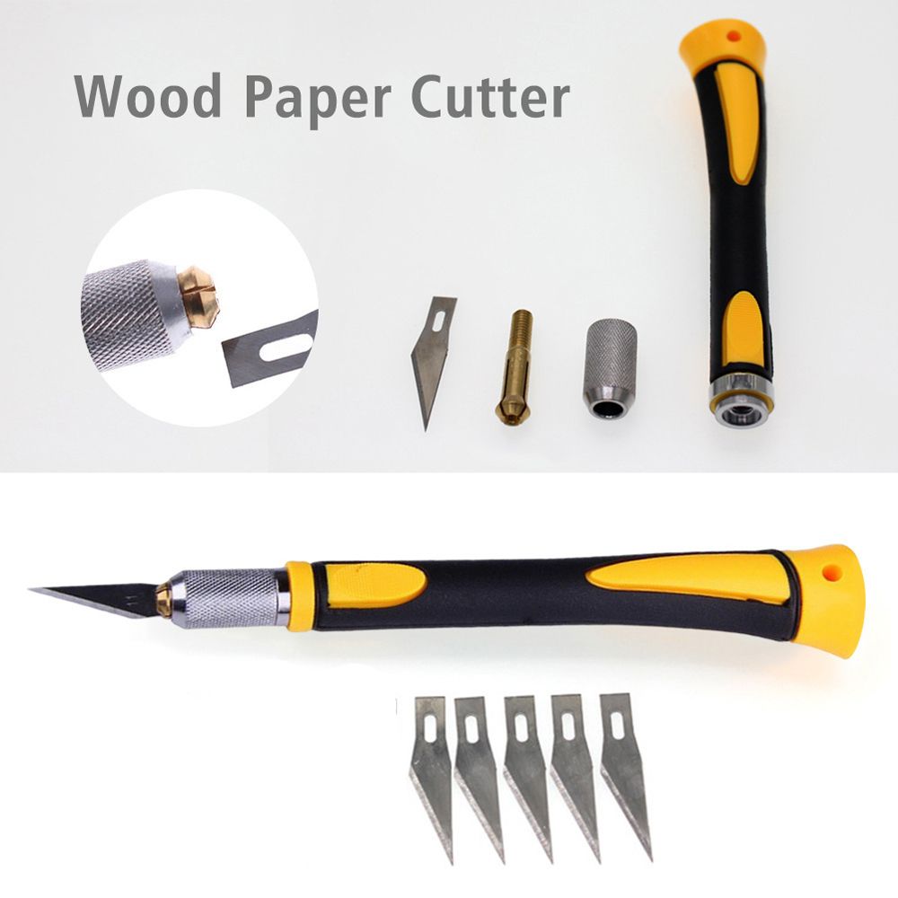 Wood-Carving-Tool-Sharp-Non-slip-Handle-Crafts-Art-Hobby-Sculpture-Cutter-Tool-with-5Pcs-Blades-1354140