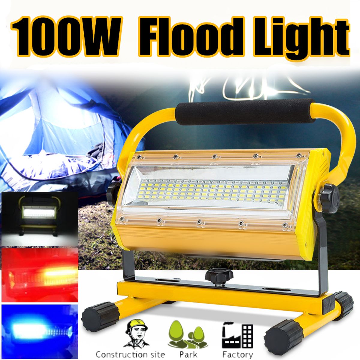 100W-37V-2400Lumens-3Modes-Rechargeable-LED-Floodlight-IP64-Waterproof-Security-Light-1581044