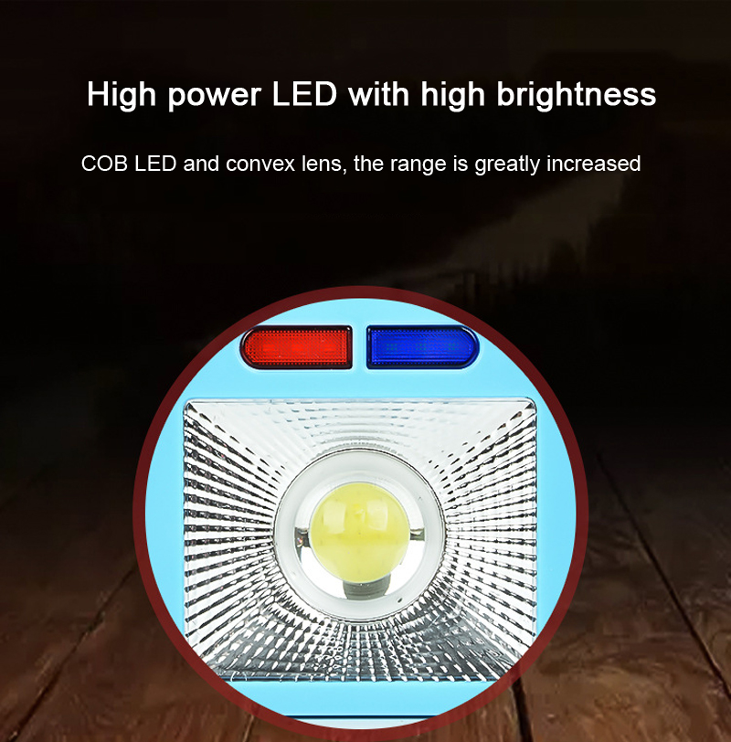 158C-LED-4Modes-FrontSide-Light-USB-Charging-Portable-Warning-Light-Flashlight--Powerbank-1371745
