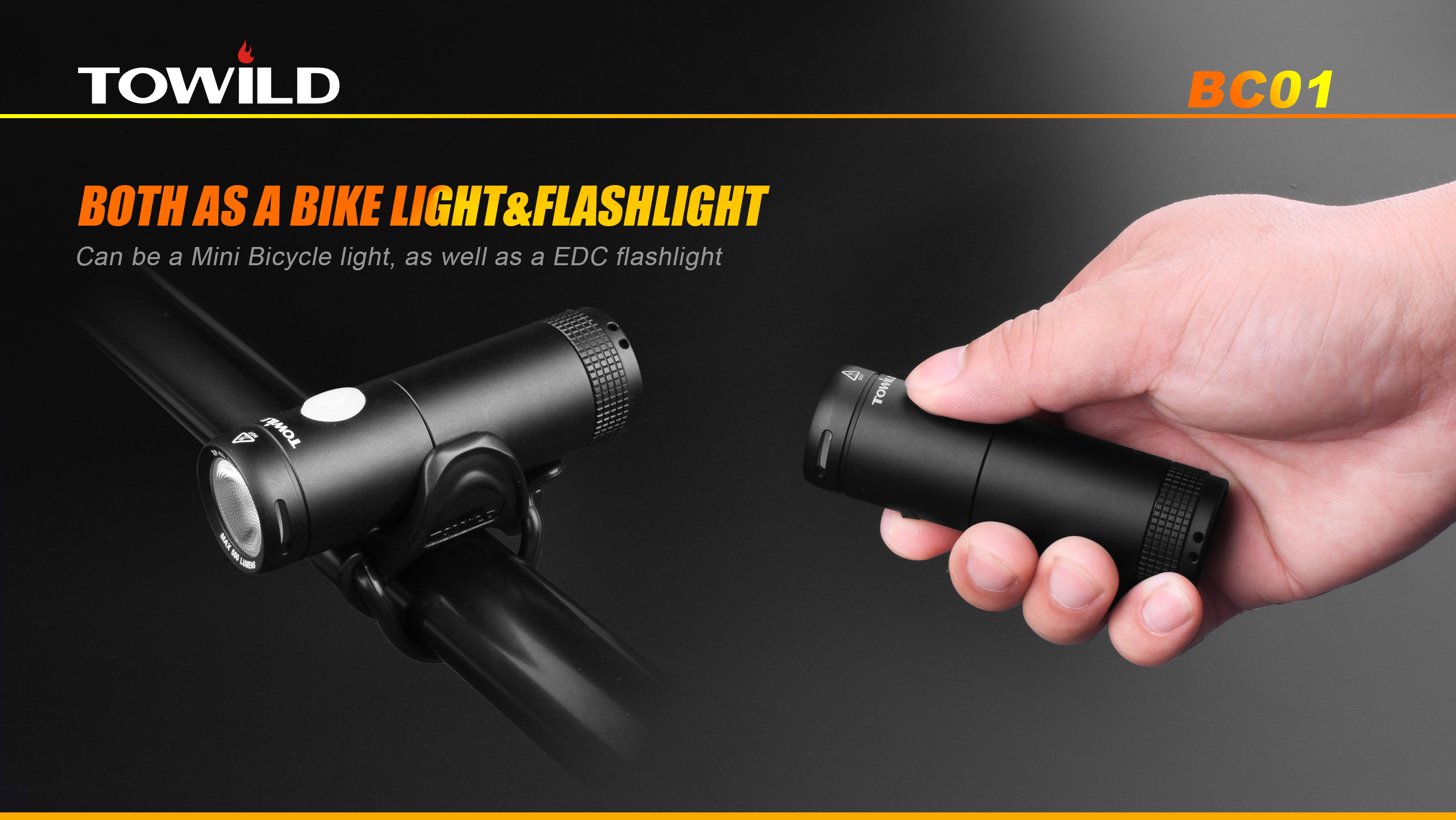 2-in1-TOWILD-BC01-XP-G2-S3-500LM-5Modes-Multi-function-EDC-Flashlight--Removable-Bicycle-Light-with--1305474