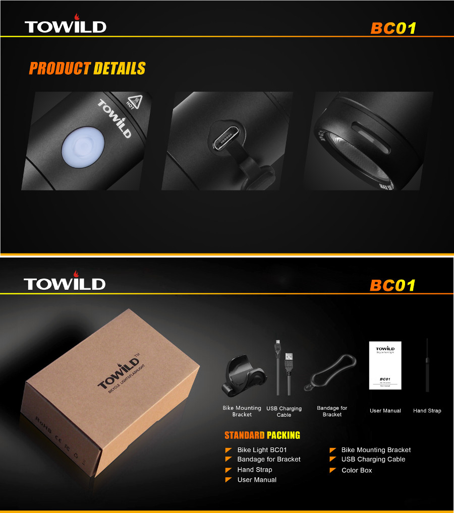 2-in1-TOWILD-BC01-XP-G2-S3-500LM-5Modes-Multi-function-EDC-Flashlight--Removable-Bicycle-Light-with--1305474