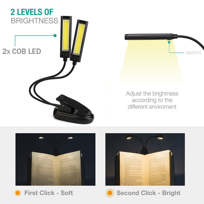 3W-COB-3Modes-2-x-COBs-Flexible-USB-Rechargeable-Double-Head-Clip-On-Work-Light-LED-Flashlight-Night-1330281