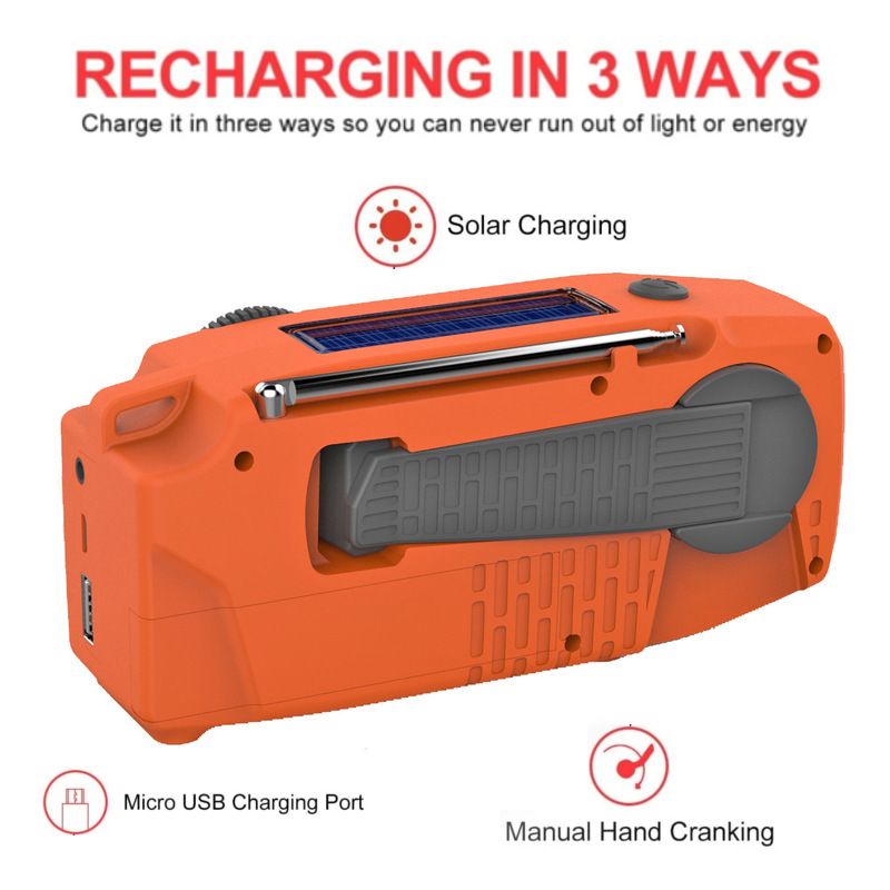 3in1-Emergency-Hand-Crank-Self-Powered-AMFMWB-NOAA-Solar-Radio--Powerful-Camping-Flashlight--Power-B-1663892