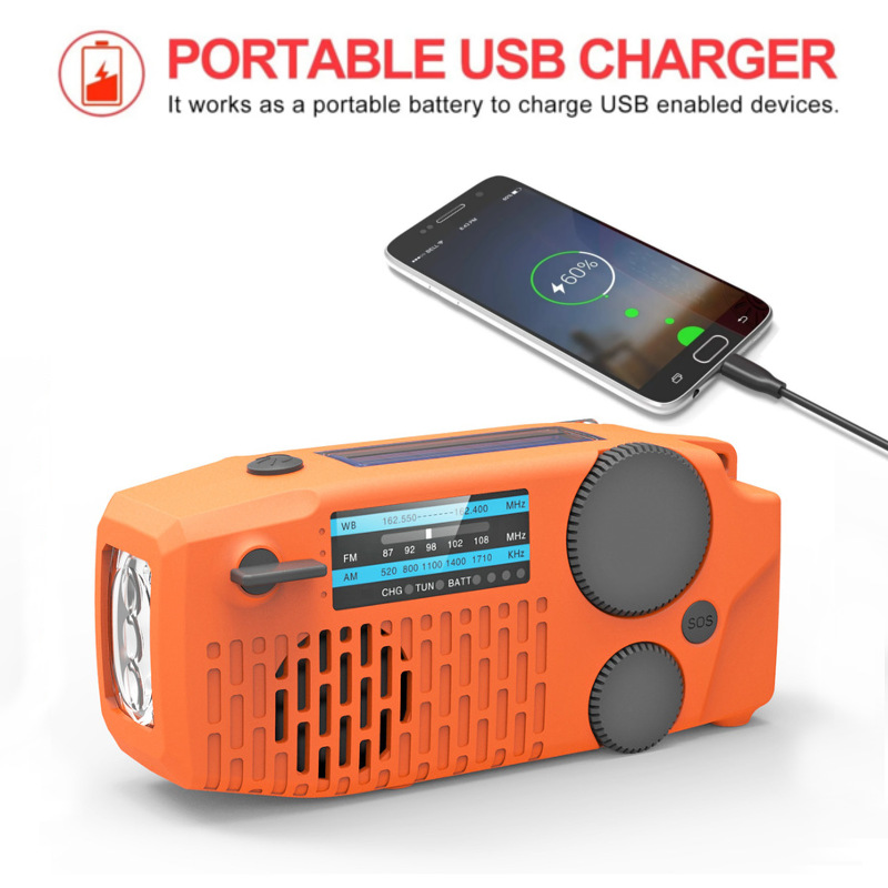 3in1-Emergency-Hand-Crank-Self-Powered-AMFMWB-NOAA-Solar-Radio--Powerful-Camping-Flashlight--Power-B-1663892