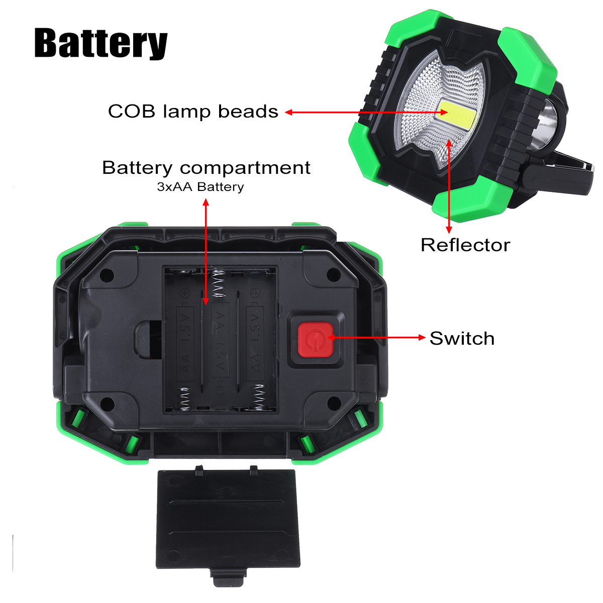 AASolar-Battery-COB-750LM-Rechargeable-Waterproof-LED-Portable-Spotlight-Work-Light-for-Outdoor-Camp-1629199