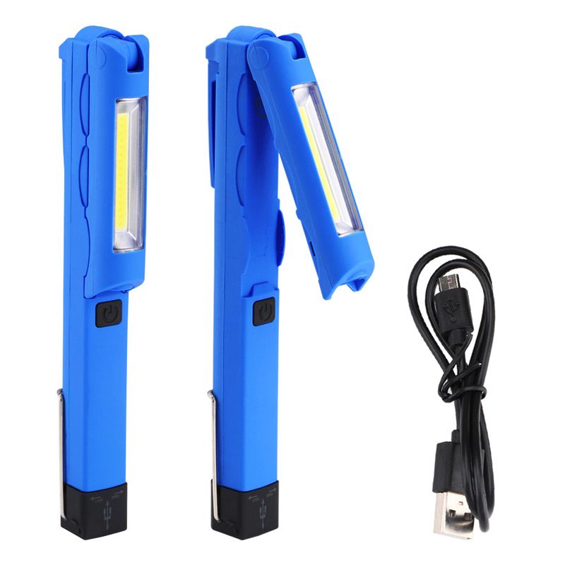 LEDCOB-300LM-4-Modes-Foldable-Magnetic-Tail-USB-Rechargeable-Flashlight-Work-Lamp-Light-Mini-Torch-1380361