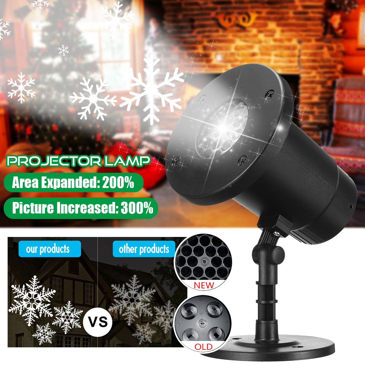 Portable-IP65-Waterproof-WhiteColorful-Snowflakes-Projector-Lamp-Outdoor-Work-Light-Landscape-Light--1605854