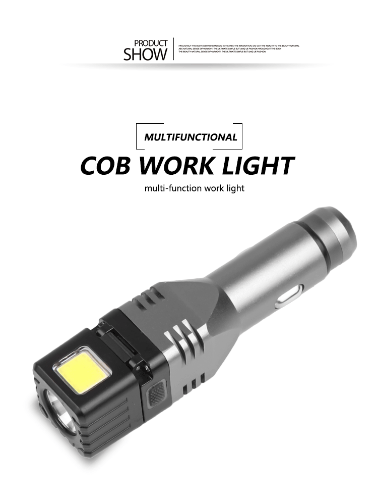 Quick-Charge-30-Car-Charger--USB-Rechargeable-EDC-LED-Flashlight-XPG-LEDCOB-300LM-Mini-Torch-Camping-1694893