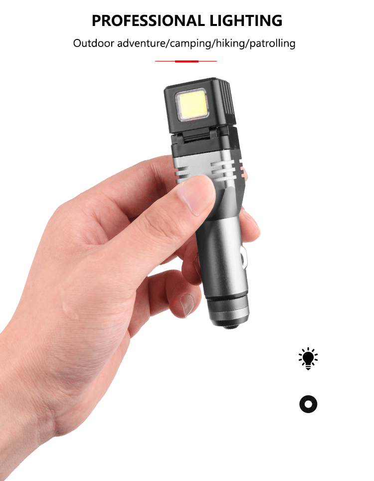 Quick-Charge-30-Car-Charger--USB-Rechargeable-EDC-LED-Flashlight-XPG-LEDCOB-300LM-Mini-Torch-Camping-1694893