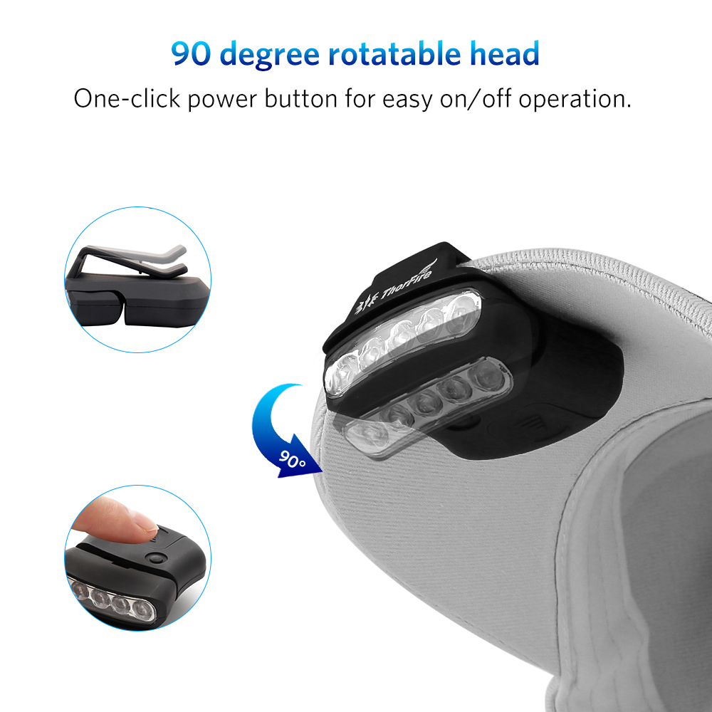 ThorFire-30LM-5-LED-Hat-Clip-Light-Hands-Free-Rotatable-Ball-Cap-Visor-Light-Perfect-for-Hunting-Cam-1114220