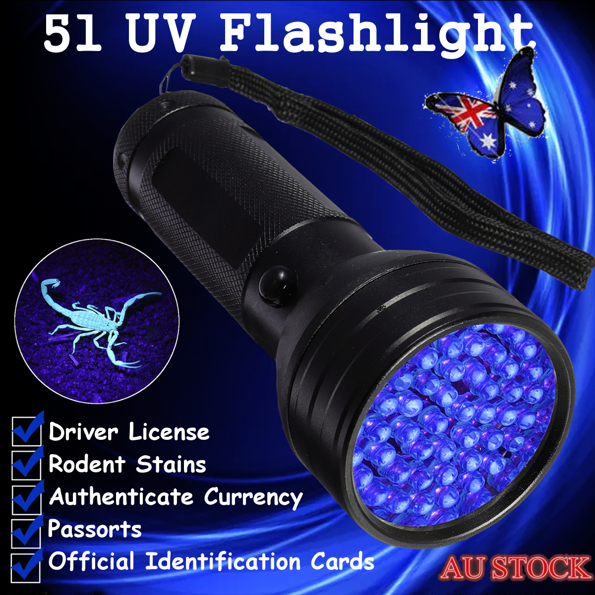 XANES-51-LED-UV-Scorpion-Detector-Hunter-Finder-Ultra-Violet-Blacklight-Flashlight-1401340