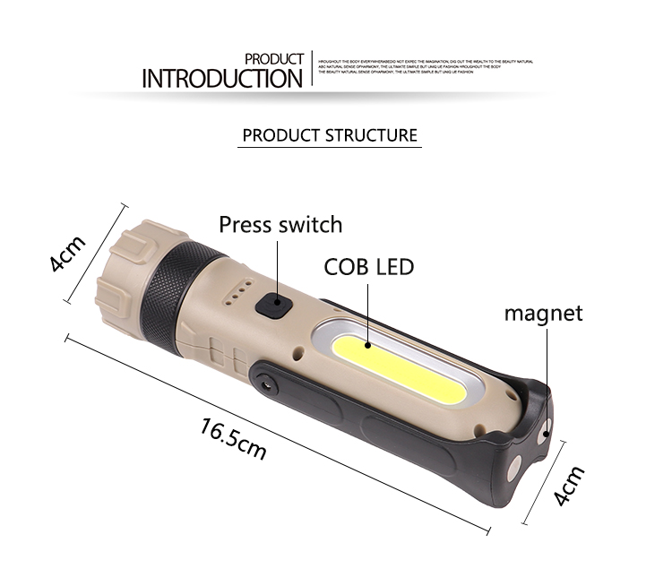 XANES-FL14-L2COB-1800LM-Multifunction-Magnetic-Bracket-LED-Flashlight-3-Modes-USB-Rechargeable-Built-1685786