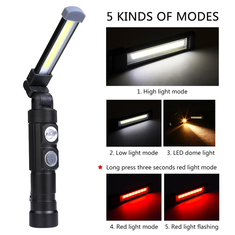 XANES-W549-LEDCOB-5Modes-360deg180deg-Foldable-Head-Magnetic-Tail-USB-Rechargeable-Flashlight-Work-L-1322700