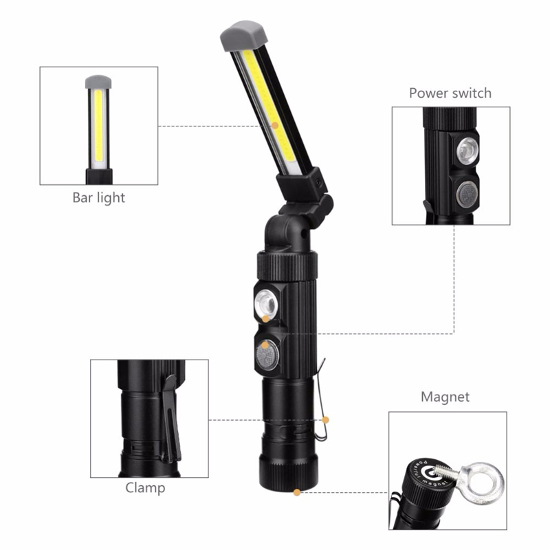 XANES-W549-LEDCOB-5Modes-360deg180deg-Foldable-Head-Magnetic-Tail-USB-Rechargeable-Flashlight-Work-L-1322700