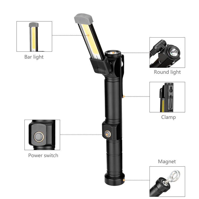 XANES-W551-LEDCOB-7Modes-180deg180deg-Rotated-Foldable-Head-Magnetic-Tail-USB-Rechargeable-Flashligh-1322694