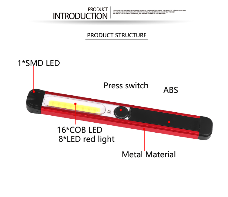 XANES-WL02-Work-Light-1SMD16COB8LED-Red-Light-4-Modes-USB-Rechargeable-Outdoor-Multifunctional-Flash-1613372