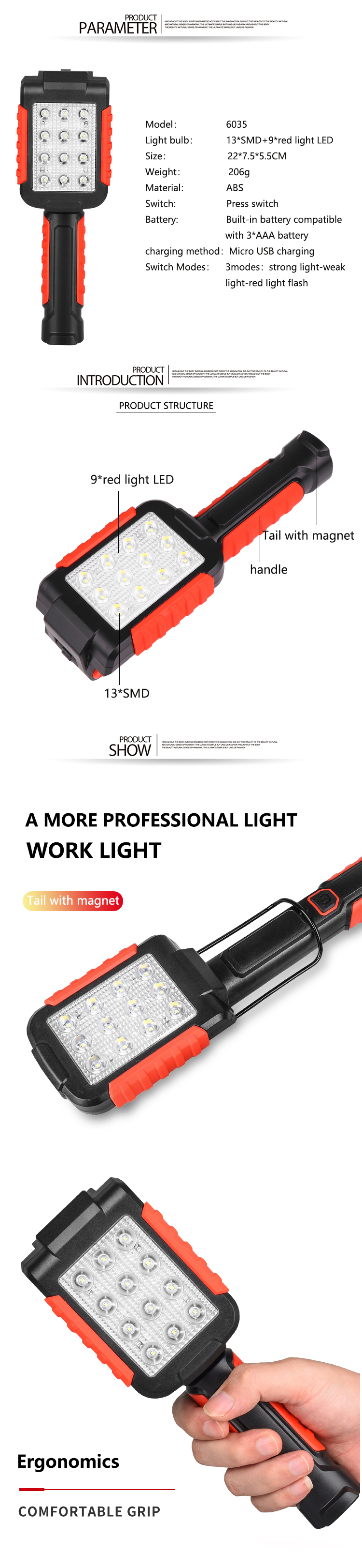 XANESreg-6035-9xLED-3Modes-180deg-Rotating-Flashlight-USB-Rechargeable-Magnetic-Work-Light-AAA-1551841