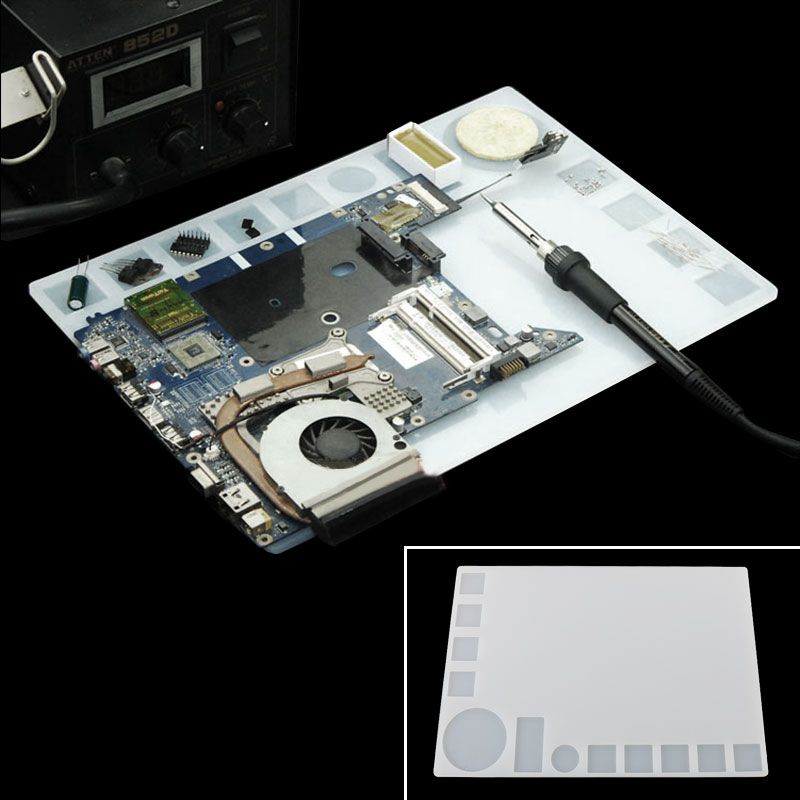 35x25cm-Transparent-Heat-Resistant-Silicone-Pad-Desk-Mat-Maintenance-Platform-Heat-Insulation-BGA-So-1145604