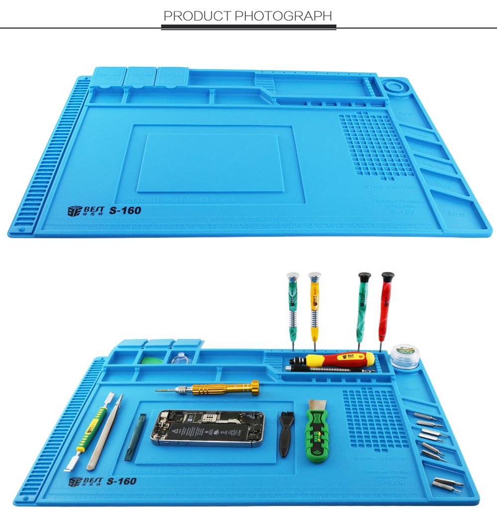 BEST-S160-Magnetic-Heat-Insulation-Silicone-Pad-Desk-Mat-Maintenance-Platform-BGA-Soldering-Repair-S-1415938