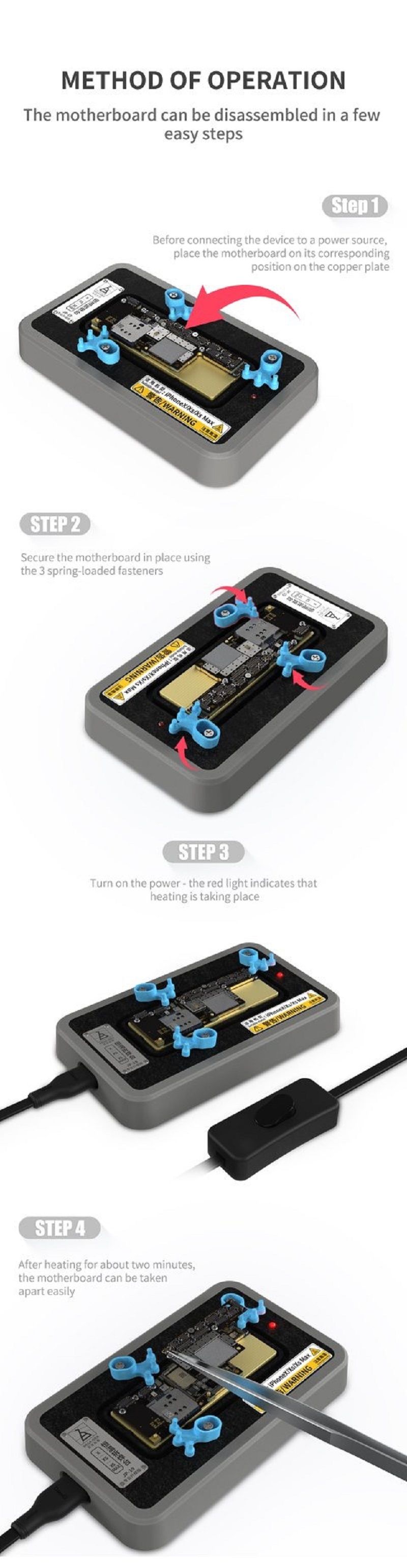 Qianli-Mega-Idea-CPU-IC-Chips-Desoldering-Station-Fast-Heating-Glue-Removing-Separator-Fixture--for--1611567