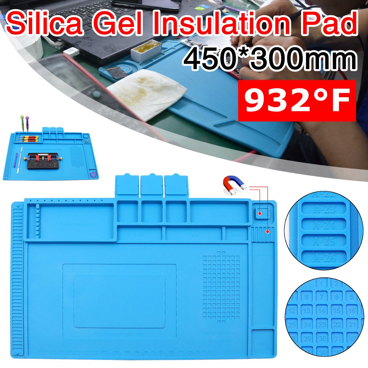 Silicone-Heat-Insulation-Desk-Pad-Mat-Soldering-Station-Phone-Repair-Maintenance-1735504