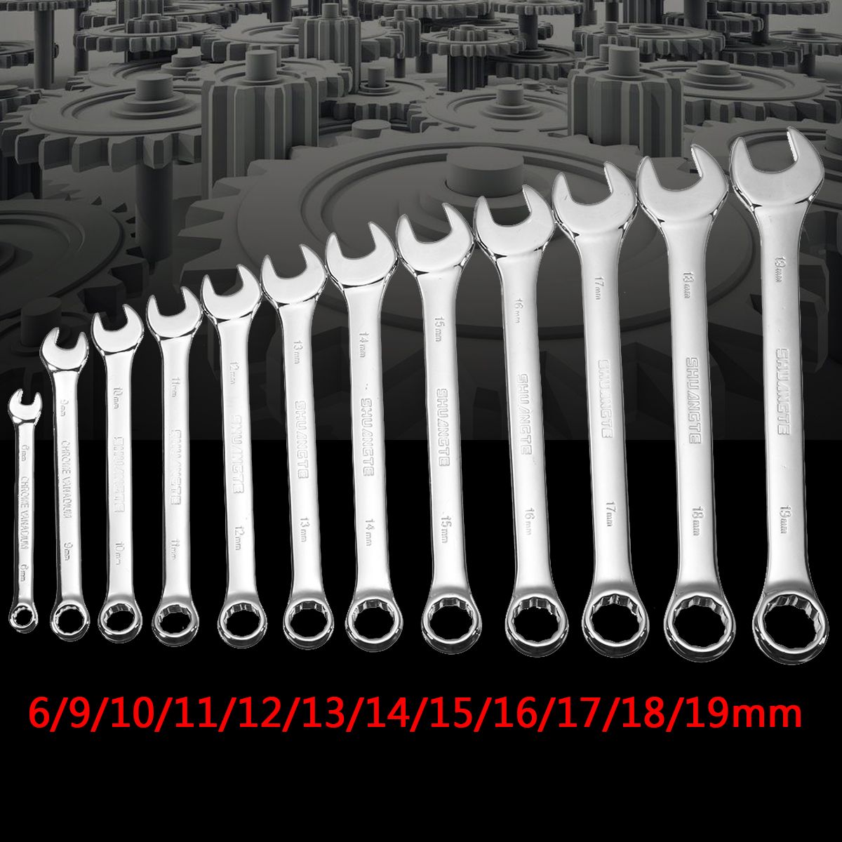 12pcs-Spanners-Wrench-Chrome-Vanadium-Steel-Polished-Tool-Set-Kit-6-19mm-1262792